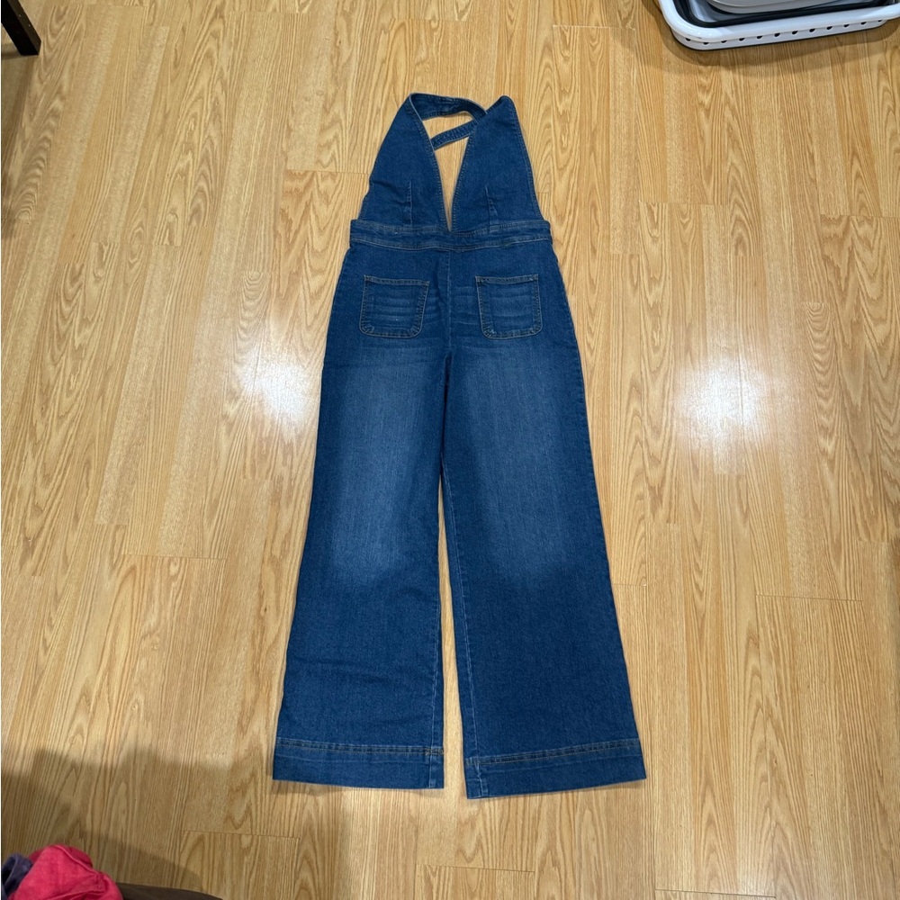 Dollhouse Deep V Denim Overalls HTF 11/12